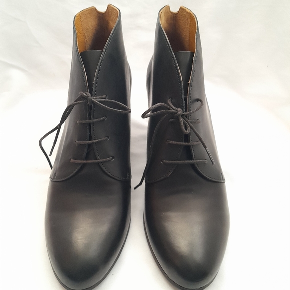 Coclico Women's Danette Black Leather lace-Up Boots New Size 6 - Picture 2 of 6